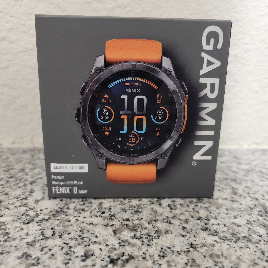 Garmin Fenix 8 51 Mm, Amoled Sapphire Orange Watch